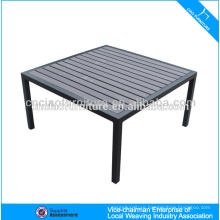 Aluminum frame furniture outdoor plastic wood table
